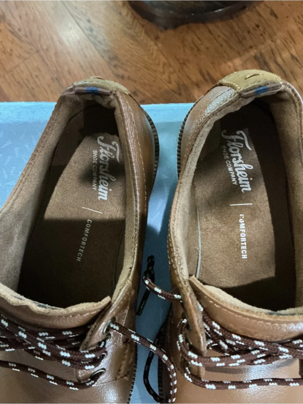 Florsheim Tan-Brown Leather Oxford style leather